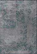 Green Abstract Living Room Rug in Medium size, Hand Loom using Cotton,Polyester,Acrylic,Viscose with Grey and Modern design in 160 x 230 cm size image