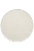 Cream Plain,Scandi Living Room Rug in Round size, Machine Made using Polyester and Modern design in 80 x 80 cm size image