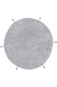 Grey Plain,Flatweave Living Room Rug in Round size, Machine Made using Cotton and Modern design in 120 x 120 cm size image