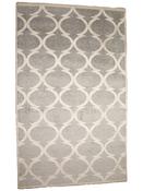 Beige &amp; Grey Trellis Hand Knotted Rug for Bedroom and Living Room in Medium size 153 x 244 cm image
