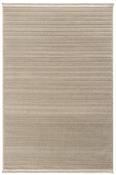 Beige Stripes Bedroom Rug in Small size, Machine Made using Polyester and Modern design in 80 x 150 cm size