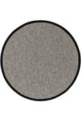 Black &amp; Grey Plain Flatweave Rug for Bedroom and Living Room in Round size image