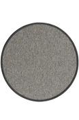 Grey Plain Bordered Rug for Bedroom and Living Room in Round size image