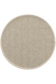 Beige Plain,Bordered,Flatweave Bedroom Rug in Round size, Machine Made using Polypropylene with Cream and Modern design in 80 x 80 cm size image
