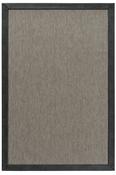 Grey Plain,Bordered,Flatweave Area Rug in Small size, Machine Made using Polypropylene with Cream and Modern design in 80 x 150 cm size image