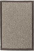 Grey Plain,Bordered,Flatweave Area Rug in Small size, Machine Made using Polypropylene with Cream and Modern design in 80 x 150 cm size image