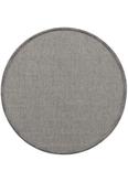 Grey Plain Bordered Rug for Bedroom and Living Room in Round size image