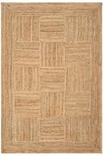 Cream &amp; Beige Plain Bordered Rug for Kitchen image