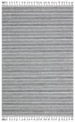 Charcoal Grey Plain Bordered Rug for Kitchen image