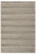 Beige Geometric,Scandi Living Room Rug in Small size, Hand Woven using Jute with Grey and Modern design in 80 x 150 cm size image
