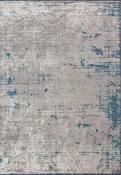 Blue Abstract Living Room Rug in Medium size, Hand Loom using Cotton,Polyester,Acrylic,Viscose with Grey and Modern design in 160 x 230 cm size image