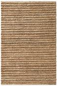 Brown Scandi,Jute &amp; Sisal Area Rug in Small size, Hand Woven using Jute with Cream and Modern design in 80 x 150 cm size image