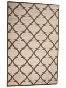 Beige Trellis Area Rug in Medium size, Hand Knotted using Bamboo Silk with Brown and Modern design in 153 x 244 cm size image