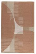Brown Abstract,Scandi Area Rug in Small size, Machine Made using Cotton,Polyester,Acrylic with Cream, Copper and Modern design in 80 x 150 cm size image