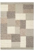 Grey &amp; White Patterned Bordered Rug for Bedroom and Living Room image