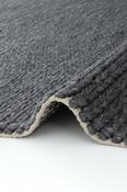 Black Scandi,Jute &amp; Sisal,Flatweave Living Room Rug in Small size, Hand Woven using Viscose,Wool and Modern design in 80 x 150 cm size image