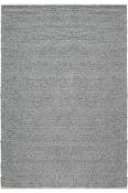 Grey Scandi,Flatweave Bedroom Rug in Small size, Hand Woven using Viscose,Wool and Modern design in 80 x 150 cm size image