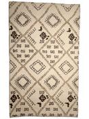 Beige Geometric Living Room Rug in Medium size, Hand Knotted using Blended Wool with Brown and Modern design in 153 x 244 cm size image