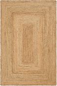 Brown Geometric,Jute &amp; Sisal,Flatweave Area Rug in Small size, Hand Knotted using Jute and Modern design in 80 x 150 cm size image