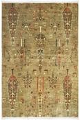 Beige Geometric Patterned Rug for Bedroom and Living Room image
