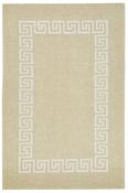 Beige Plain,Geometric,Bordered Area Rug in Small size, Machine Made using Cotton,Polyester,Acrylic with Grey, Cream and Modern design in 80 x 150 cm s image