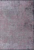 Grey &amp; Pink Abstract Cotton Hand Loom Rug for Bedroom and Living Room in Medium Large size image