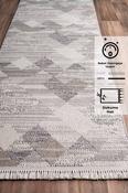 Beige &amp; Cream Patterned Bordered Rug for Bedroom and Living Room image