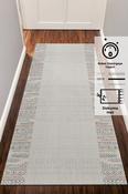 Multicolour Patterned Bordered Wool Rug for Bedroom and Living Room image