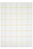 Beige &amp; Cream Plain Bordered Rug for Kitchen image