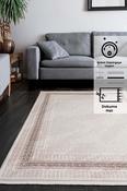 Multicolour Patterned Bordered Wool Rug for Bedroom and Living Room image