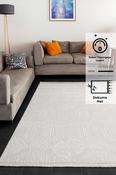 Multicolour Patterned Bordered Wool Rug for Bedroom and Living Room image