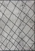 Black &amp; Grey Geometric Cotton Hand Loom Rug for Bedroom and Living Room in Medium Large size image