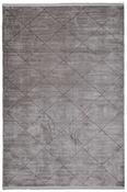 Charcoal Geometric,Trellis Area Rug in Small size, Machine Made using Acrylic and Modern design in 100 x 150 cm size image