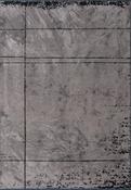 Black &amp; Grey Abstract Cotton Hand Loom Rug for Bedroom and Living Room in Medium Large size image