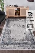 Beige &amp; Grey Patterned Rug for Bedroom and Living Room image