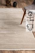 Beige Plain Rug with Soft Pile for Bedroom and Living Room in Small Medium Large Runner size image