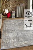 Grey &amp; Black Plain Bordered Rug for Hallway image