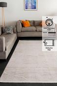 Cream &amp; Grey Scandi Geometric Rug with Soft Pile for Hallway in Runner size 80 × 250 cm image