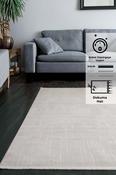Cream &amp; Grey Geometric Patterned Rug with Soft Pile for Hallway in Runner size 80 × 250 cm image