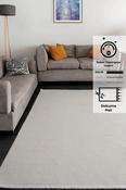 Cream Plain Rug with Soft Pile for Bedroom and Living Room in Small Medium Large Runner size image