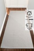 Cream Plain Rug with Soft Pile for Bedroom and Living Room in Runner size