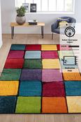 Grey Geometric Scandi Rug with Soft Pile for Hallway in Runner size 80 × 250 cm image