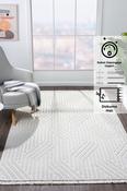 White Plain Rug with Plush Soft Pile for Bedroom and Living Room image