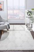Grey &amp; Blue Abstract Rug with Soft Pile for Hallway in Runner size 80 × 250 cm image