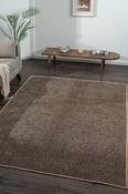 Beige &amp; Cream Plain Bordered Cotton Rug for Bedroom and Living Room image