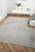 White Geometric Rug with Plush Soft Pile for Bedroom and Living Room image