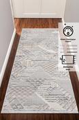 Beige Patterned Cotton Rug for Bedroom and Living Room image
