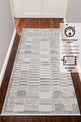 Beige &amp; Cream Patterned Cotton Rug for Bedroom and Living Room image