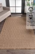 Beige &amp; Copper Patterned Rug for Kitchen image