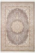 Beige &amp; Grey Patterned Bordered Rug for Bedroom and Living Room